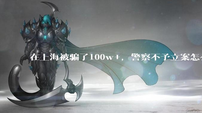 在上海被骗了100w+，警察不予立案怎么办？